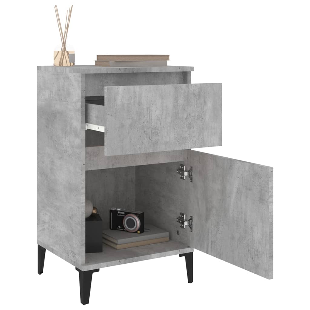 vidaXL Noční stolek betonově šedý 40 x 35 x 70 cm
