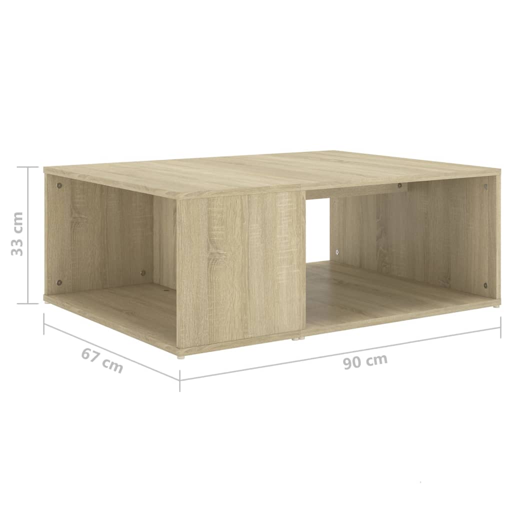 vidaXL Konferenční stolek dub sonoma 90 x 67 x 33 cm dřevotříska