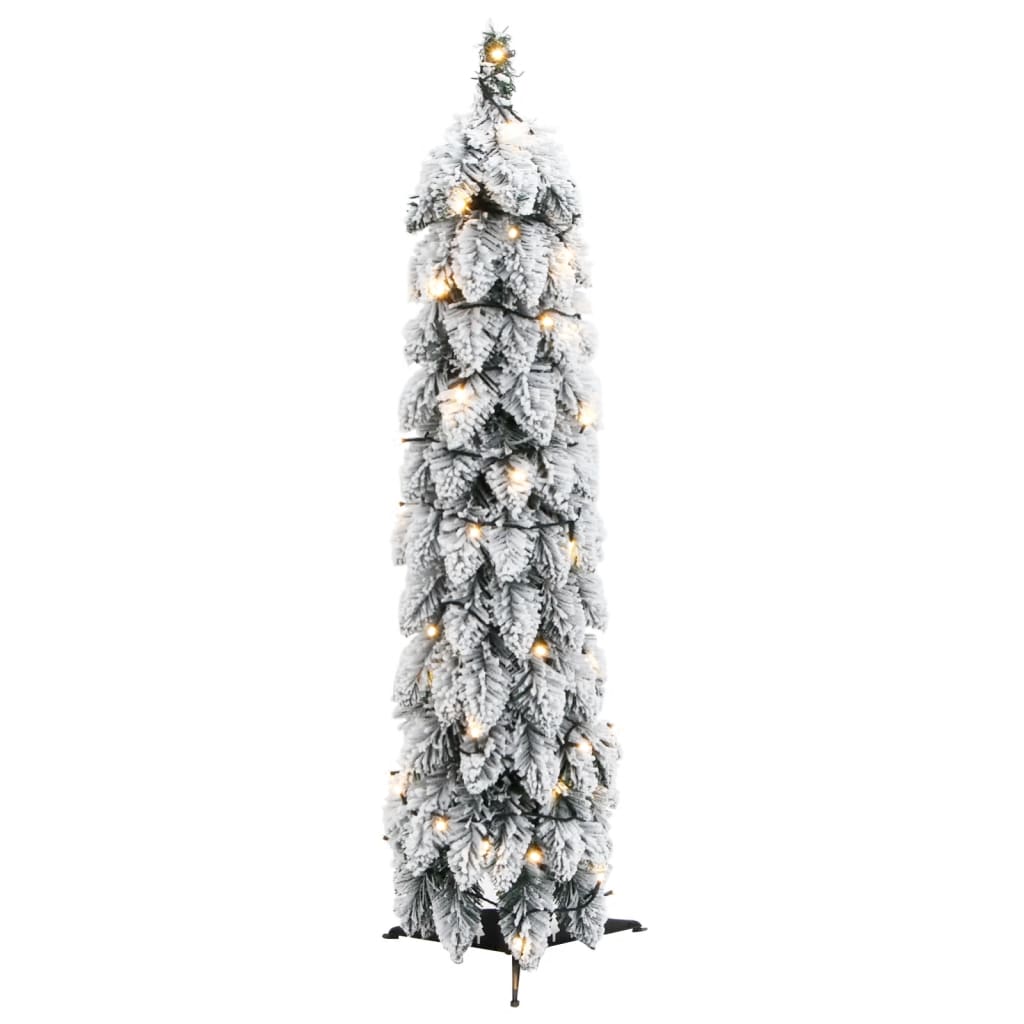 vidaXL Umělý vánoční stromek s LED osvětlením zasněžený 30 LED 60 cm