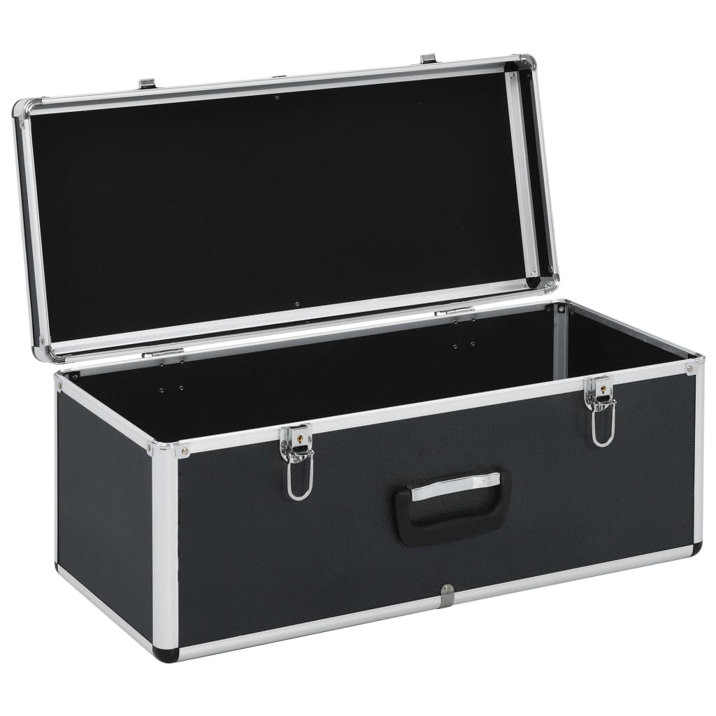 vidaXL Úložné kufry 2 ks černé hliníkové