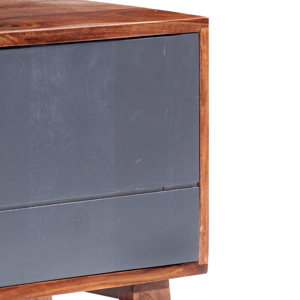 vidaXL TV stolek šedý 140 x 30 x 45 cm masivní sheeshamové dřevo