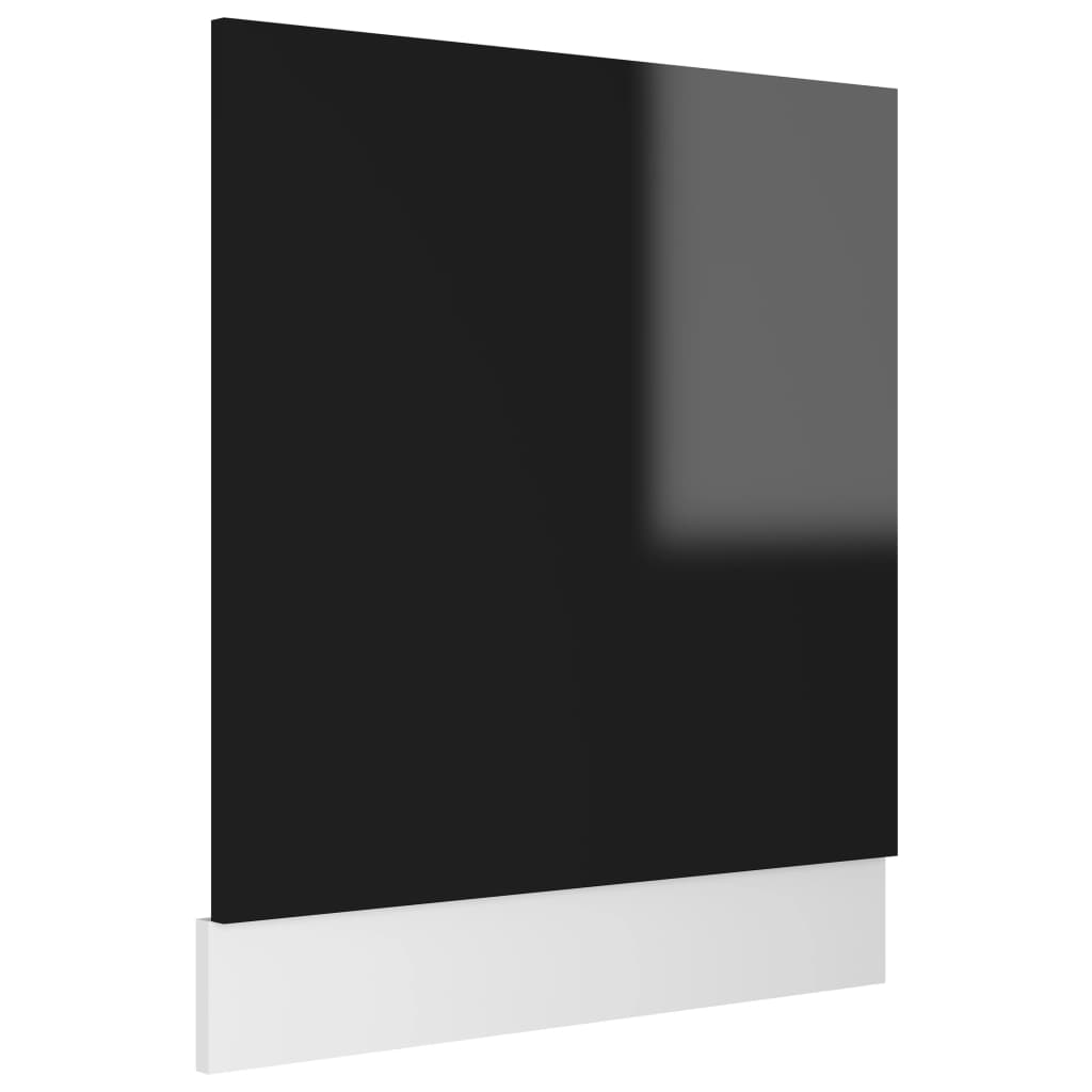 vidaXL Panel na myčku černý vysoký lesk 59,5 x 3 x 67 cm dřevotříska