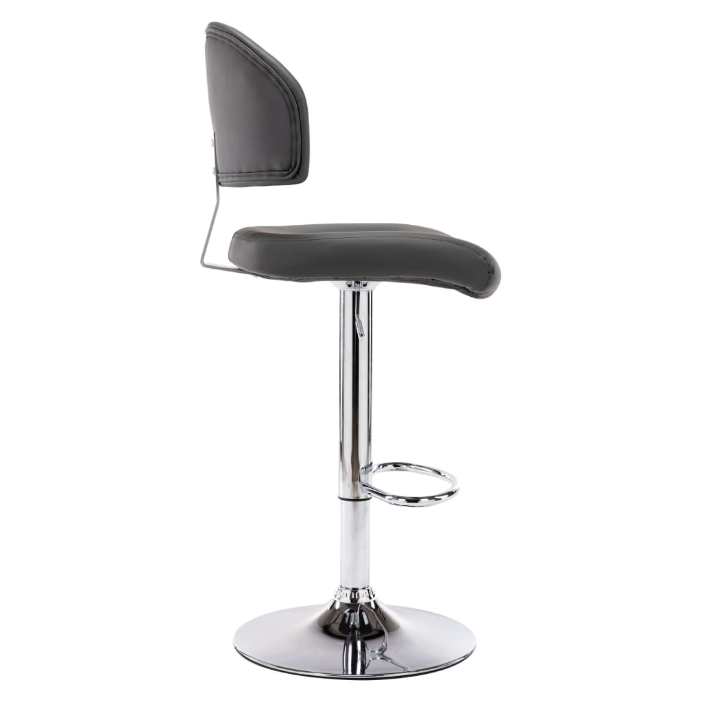 vidaXL Barová stolička šedá umělá kůže