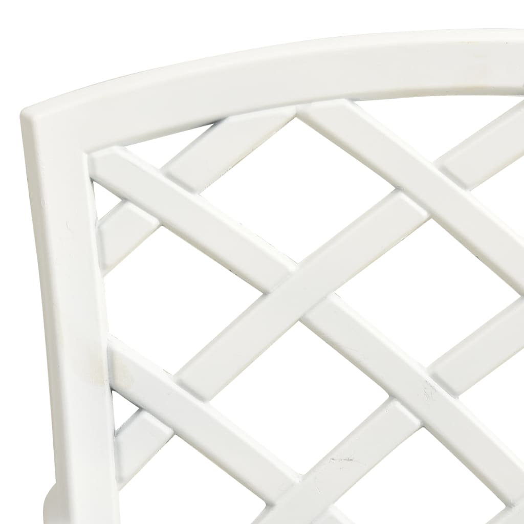 vidaXL Zahradní židle 4 ks litý hliník bílé