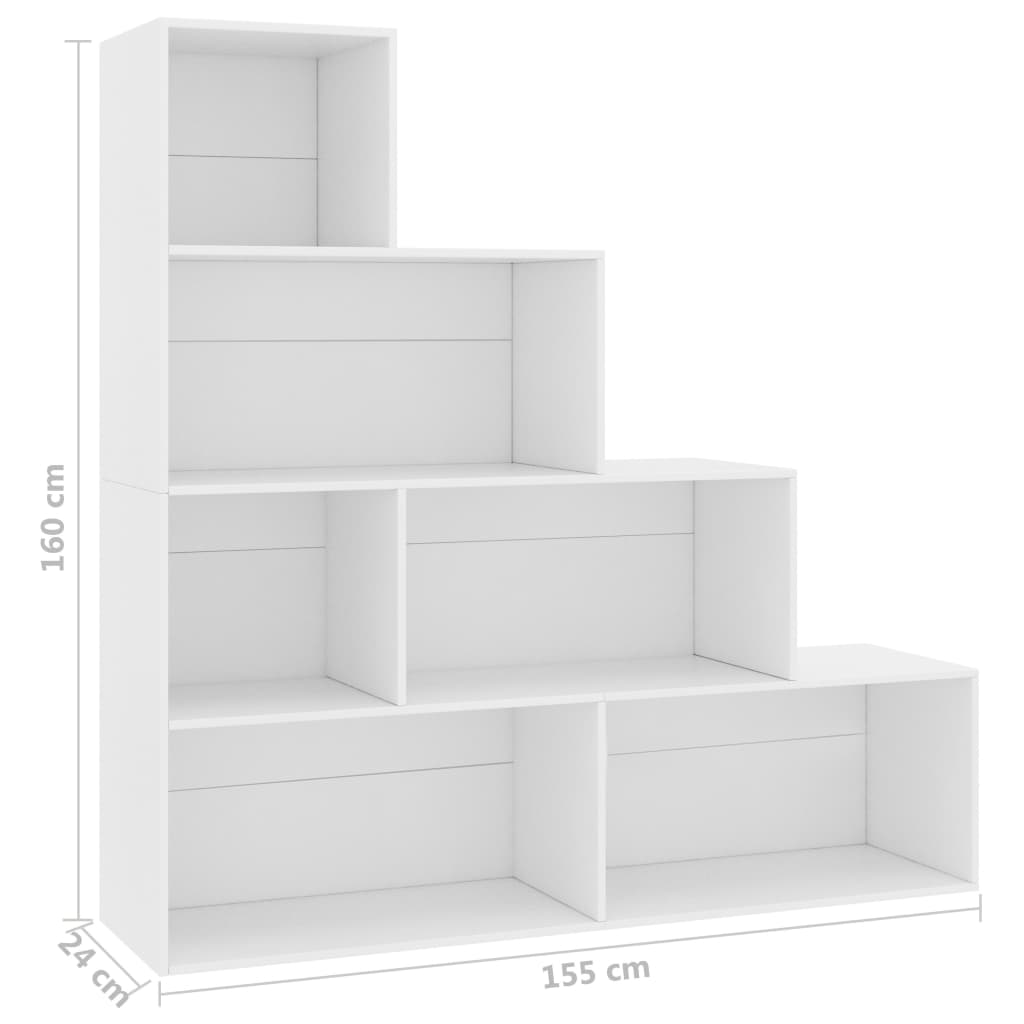 vidaXL Knihovna/zástěna do pokoje bílá 155 x 24 x 160 cm dřevotříska