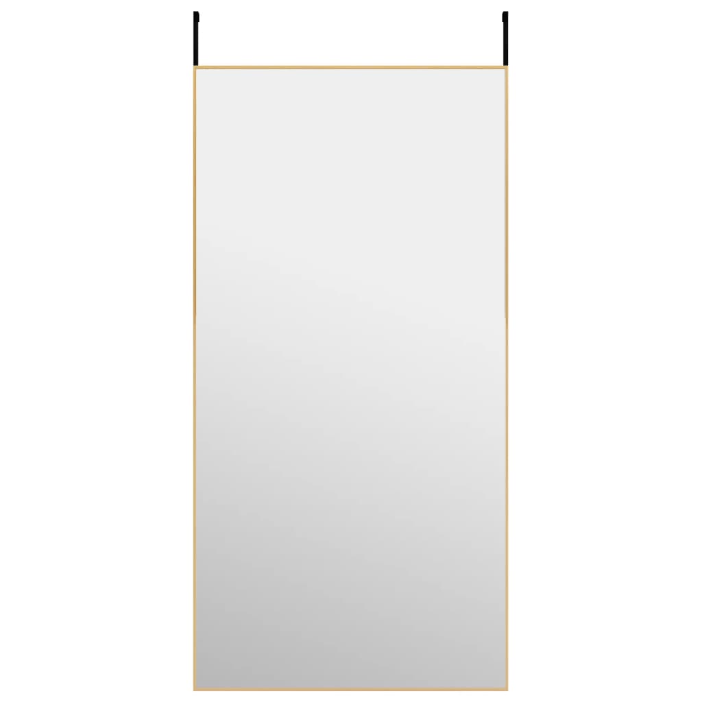 vidaXL Zrcadlo na dveře zlaté 50 x 100 cm sklo a hliník