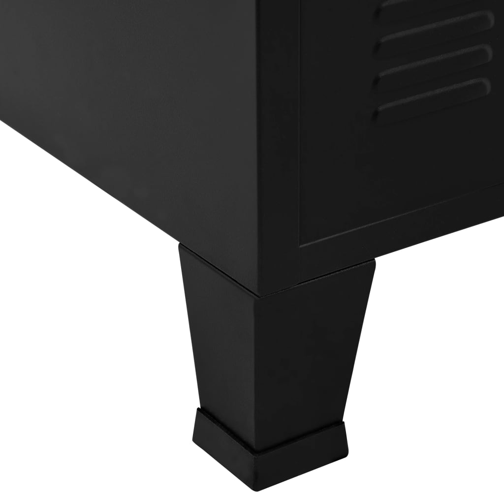 vidaXL Industriální úložná skříň černá 75 x 40 x 120 cm ocel