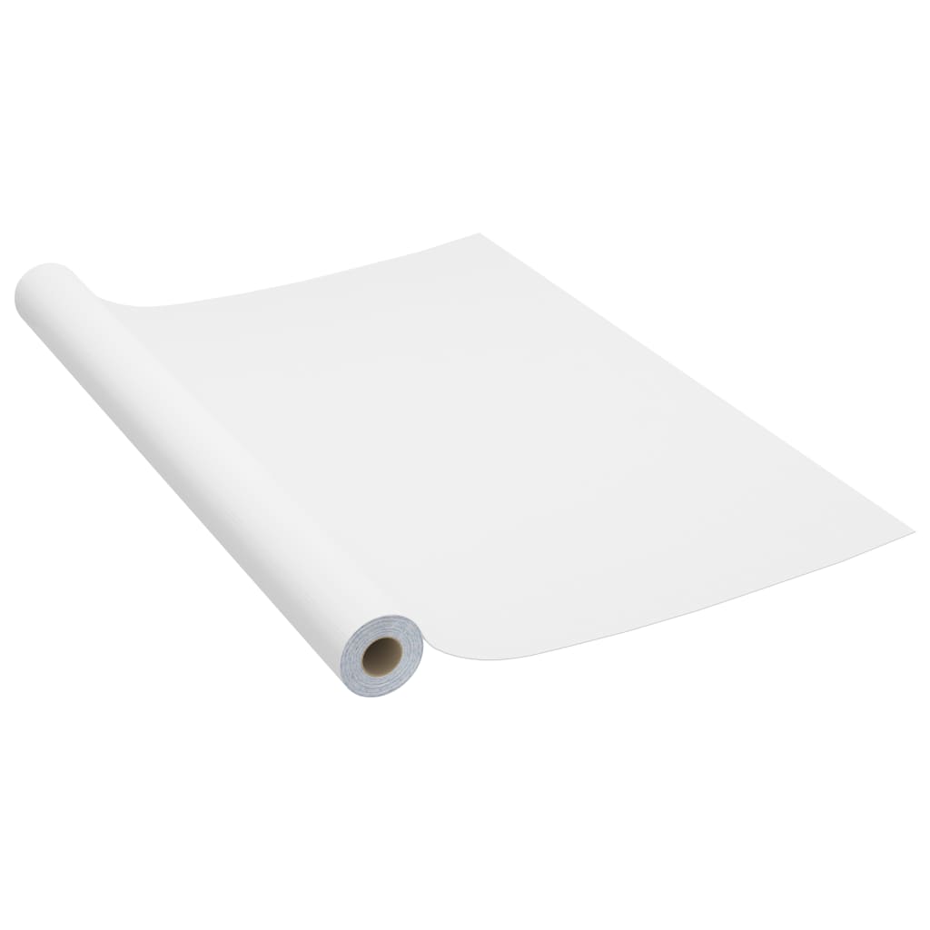 vidaXL Samolepící tapeta na nábytek bílá 500 x 90 cm PVC
