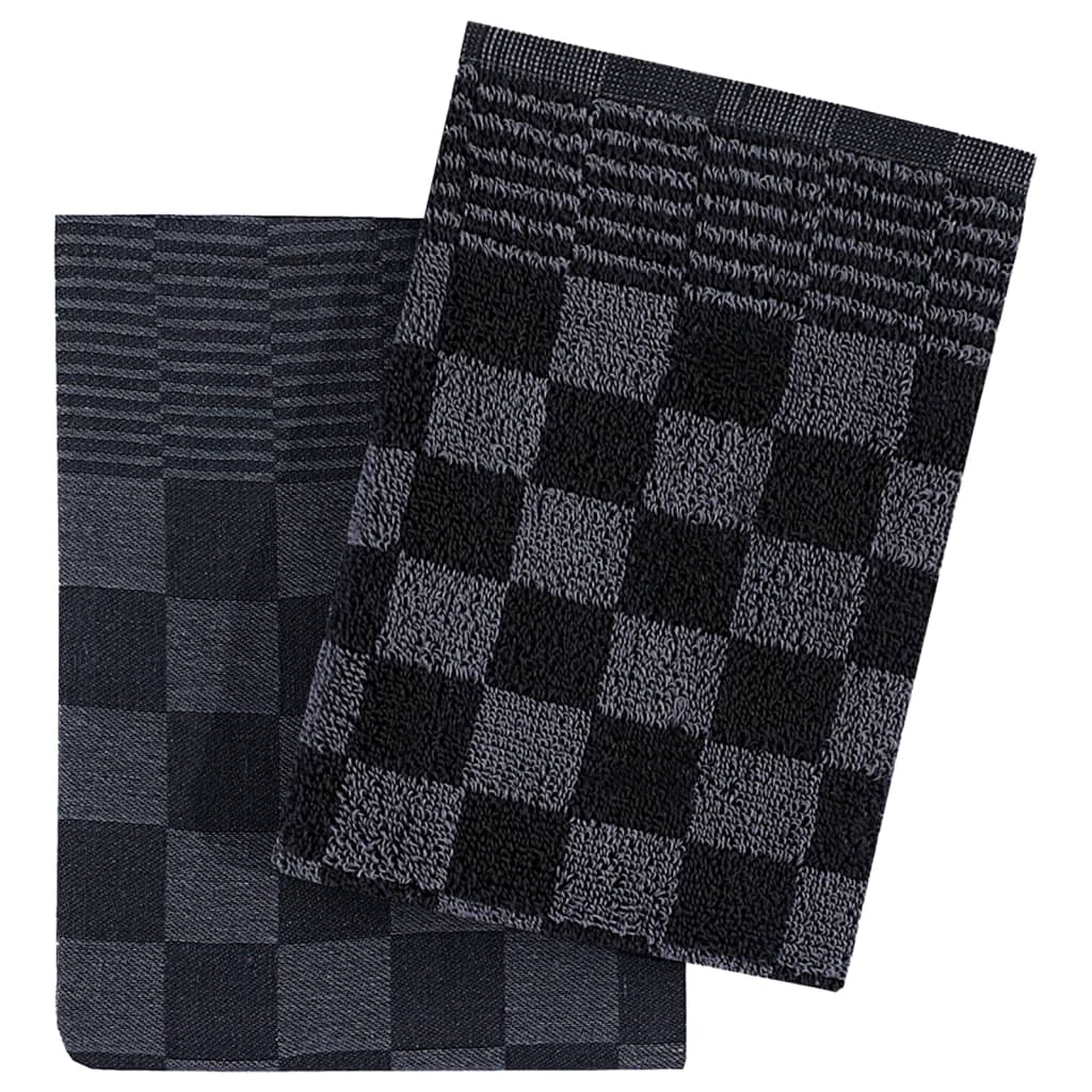 vidaXL Kuchyňské utěrky 20 ks černé a šedé bavlna