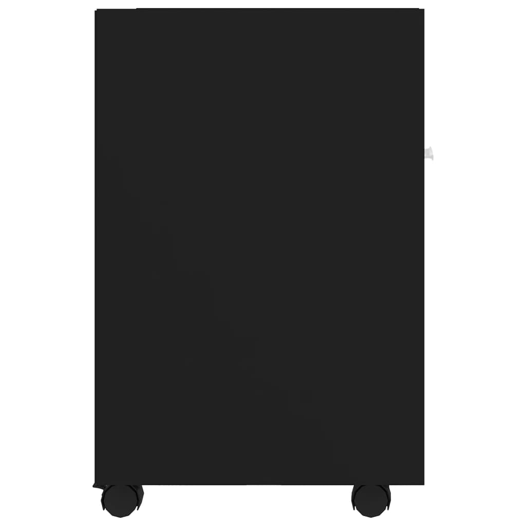 vidaXL Odkládací skříňka na kolečkách černá 33x38x60 cm dřevotříska