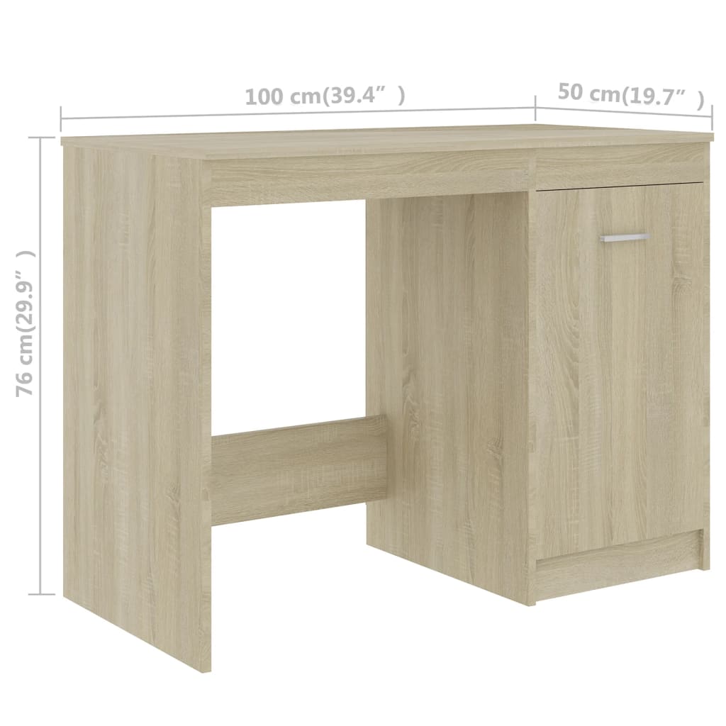 vidaXL Psací stůl dub sonoma 140 x 50 x 76 cm kompozitní dřevo