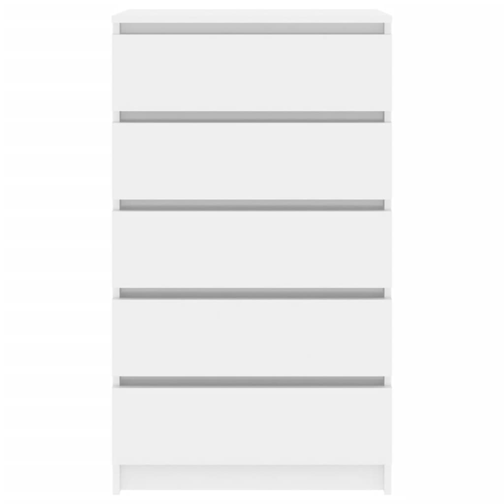 vidaXL Zásuvková skříňka lesklá bílá 60 x 36 x 103 cm kompozitní dřevo