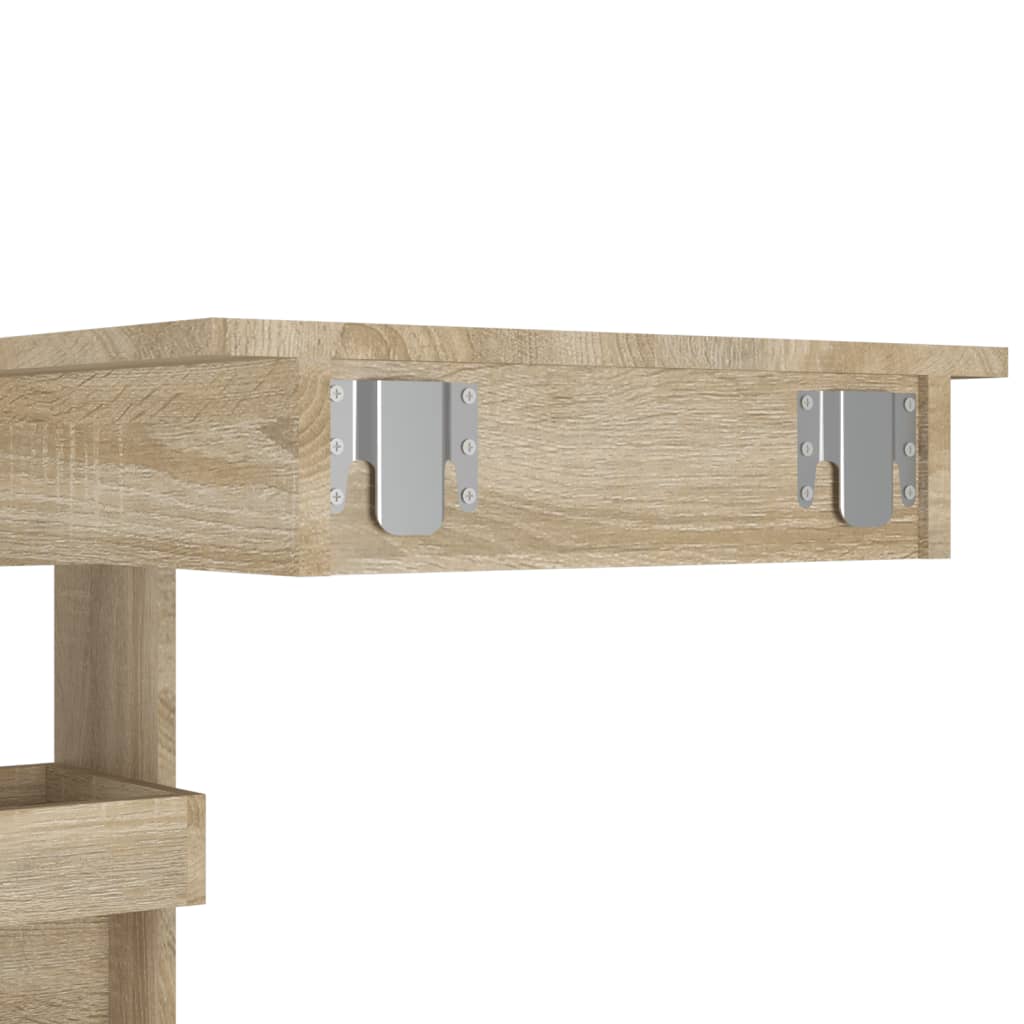 vidaXL Nástěnný barový stolek sonoma 102x45x103,5 cm kompozitní dřevo