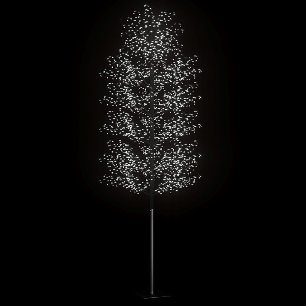 vidaXL Vánoční strom 2000 LED chladné bílé světlo třešňový květ 500 cm