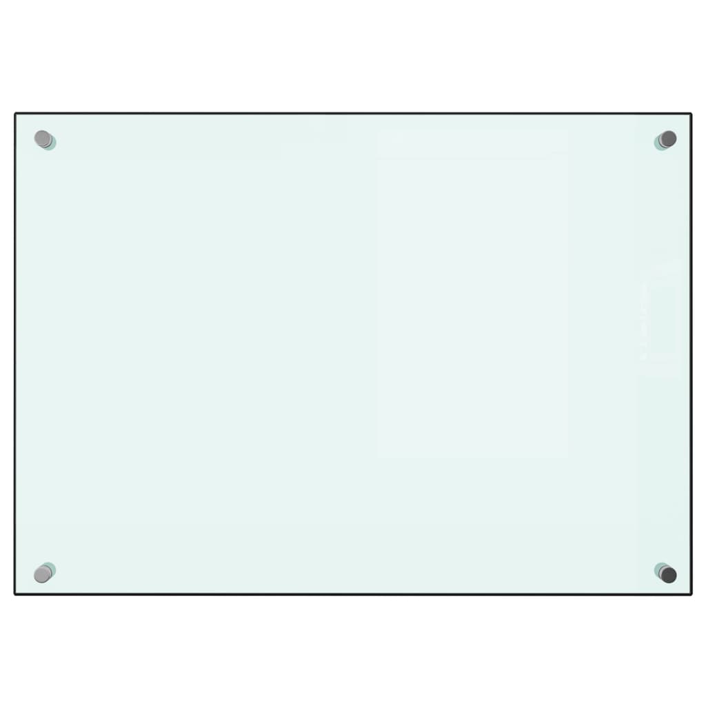 vidaXL Kuchyňský panel bílý 70 x 50 cm tvrzené sklo