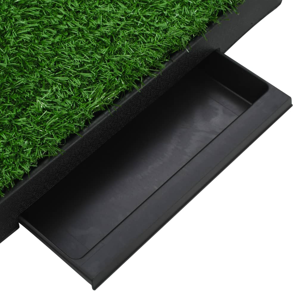 vidaXL Toalety pro psy 2 ks s nádobou a umělou trávou zelené 63x50x7cm