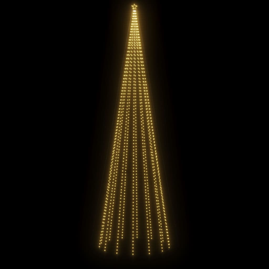 vidaXL Vánoční strom s hrotem 1 134 teple bílých LED diod 800 cm
