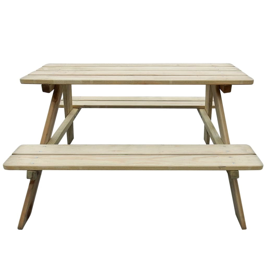 vidaXL Dětský piknikový stůl 89 x 89,6 x 50,8 cm dřevo