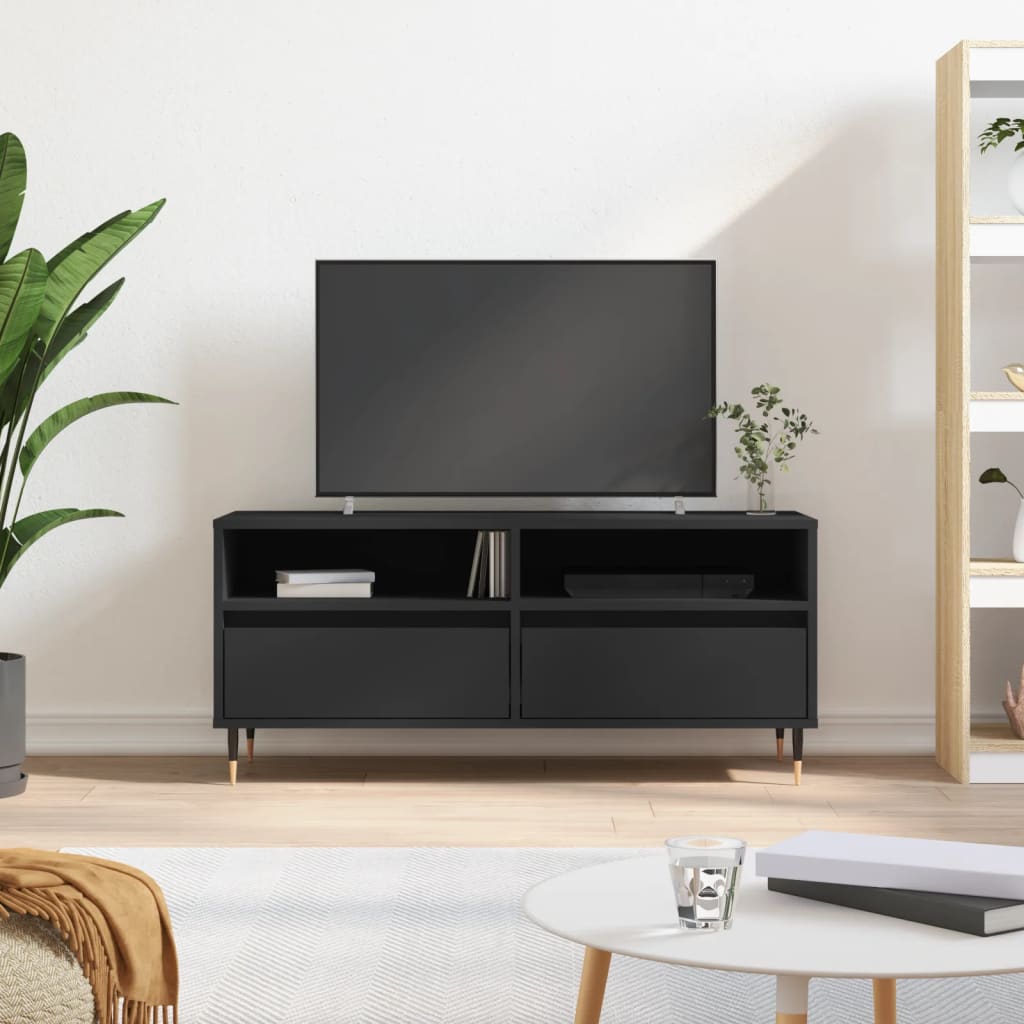 vidaXL TV skříňka černá 100 x 34,5 x 44,5 cm kompozitní dřevo