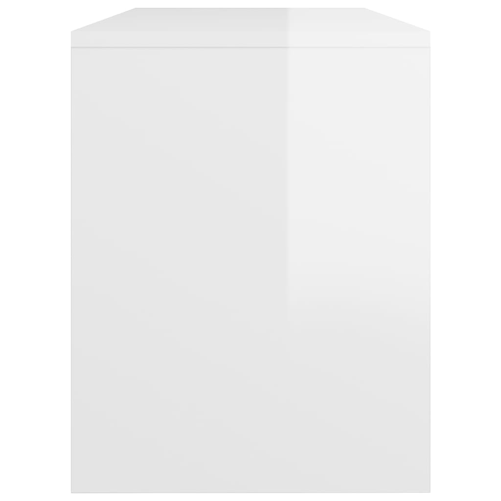 vidaXL Stolička k toaletnímu stolku lesklá bílá 70x35x45 cm kompozit