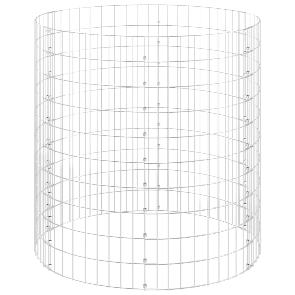 vidaXL Kruhový gabionový sloupek pozinkovaná ocel Ø 100 x 100 cm