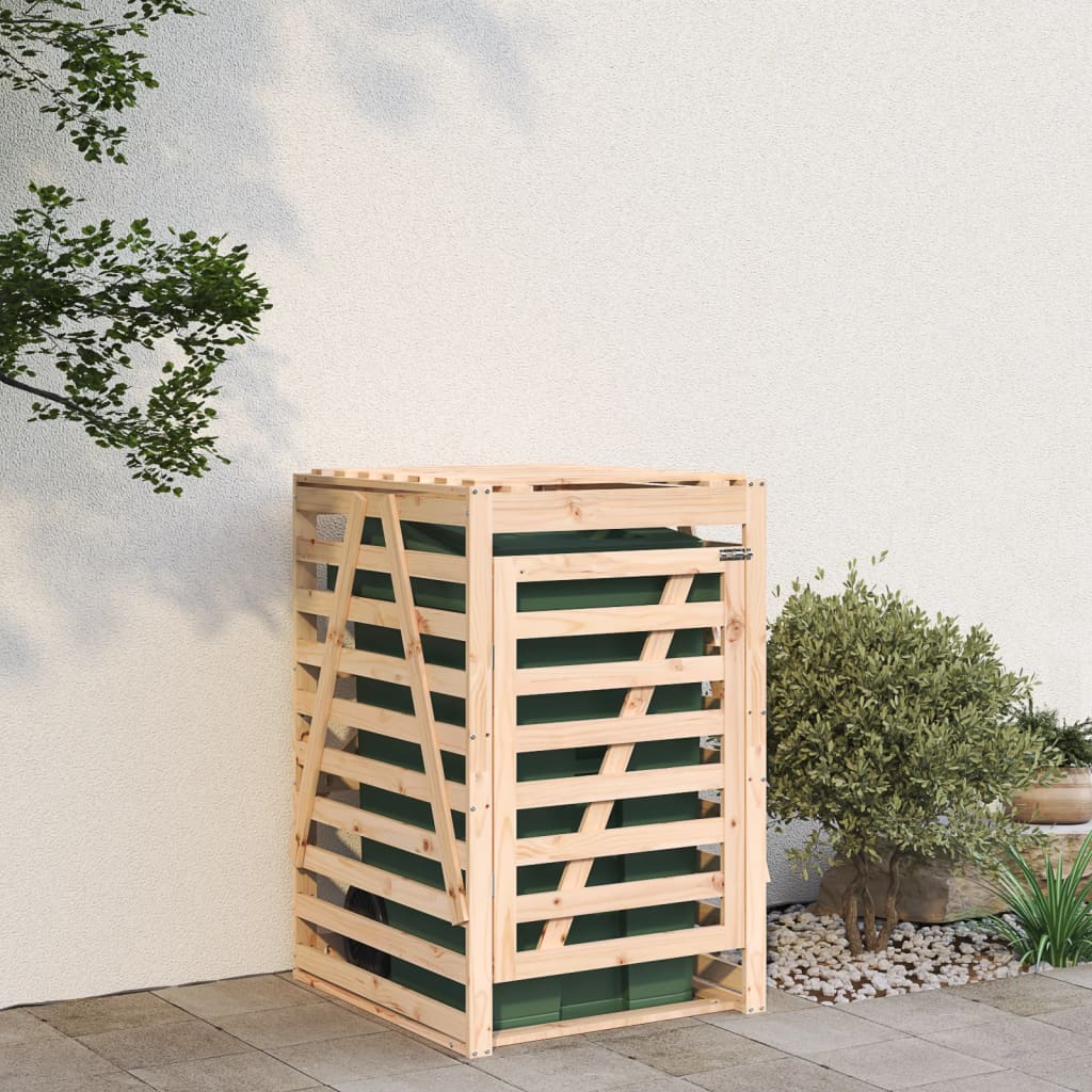 vidaXL Úložný box na popelnici 84 x 90 x 128,5 cm masivní borové dřevo