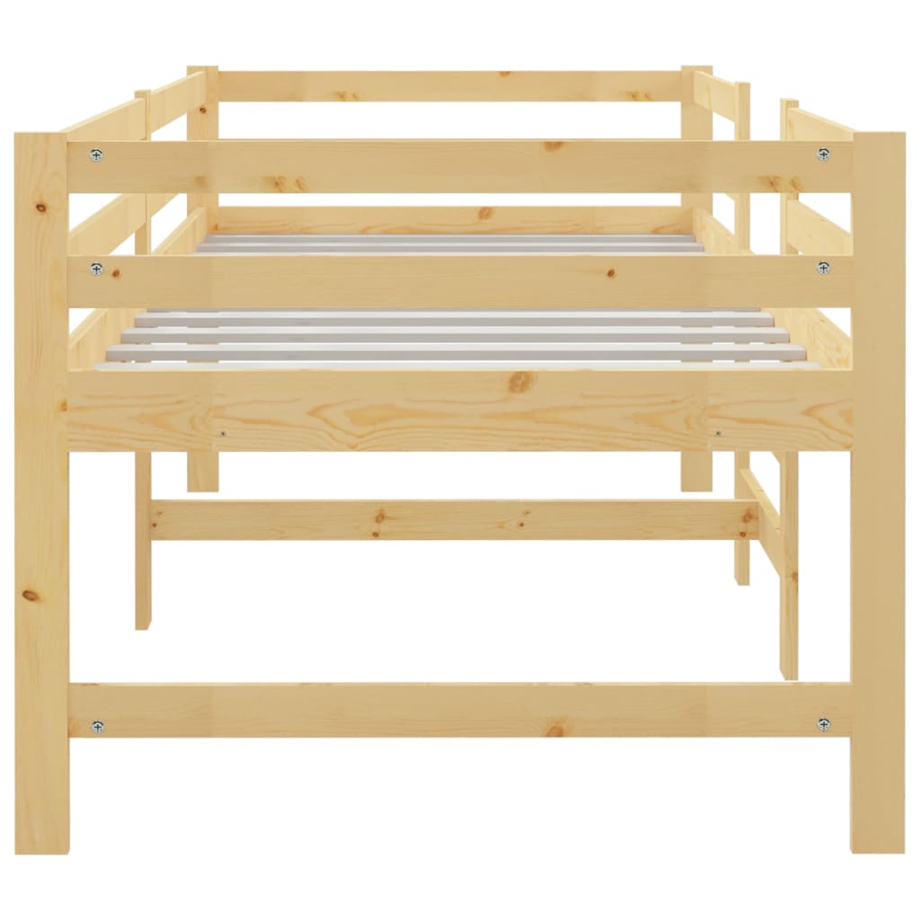 vidaXL Středně vysoká postel masivní borové dřevo 90 x 200 cm