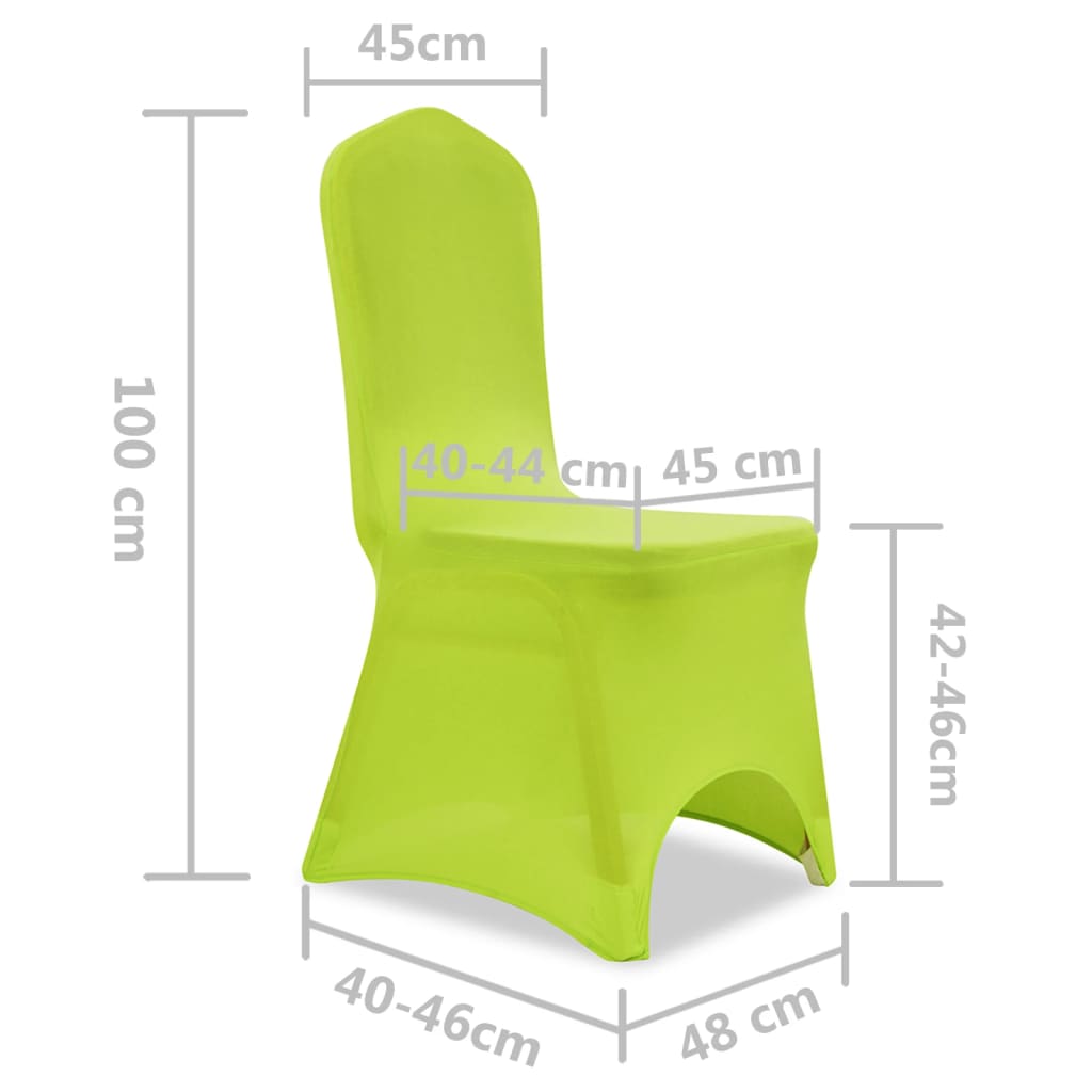 vidaXL Strečové potahy na židle 6 ks zelené