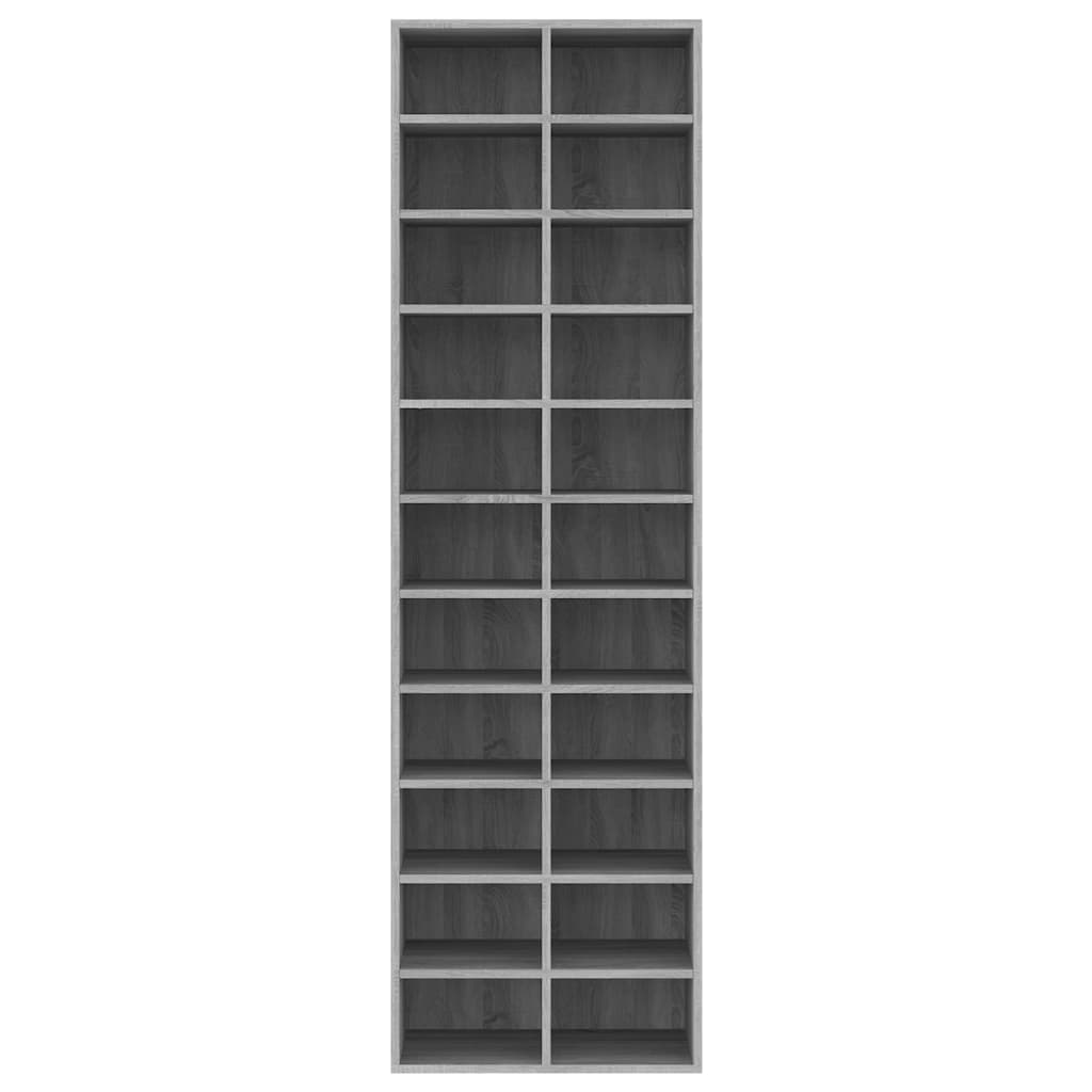 vidaXL Botník šedý sonoma 54 x 34 x 183 cm kompozitní dřevo