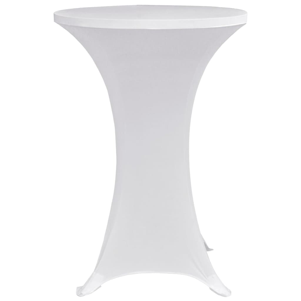 vidaXL Návlek na koktejlový stůl Ø 60 cm bílý strečový 4 ks