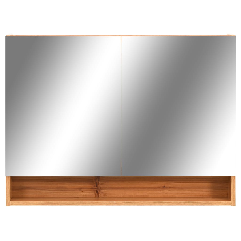 vidaXL LED koupelnová zrcadlová skříňka dub 80 x 15 x 60 cm MDF
