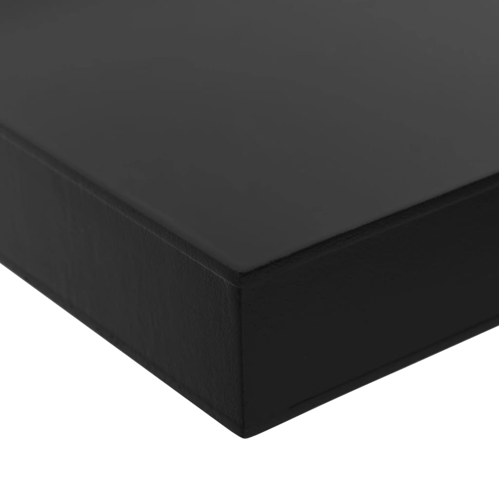 vidaXL Plovoucí nástěnné police 2 ks černé 100 x 20 x 3,8 cm