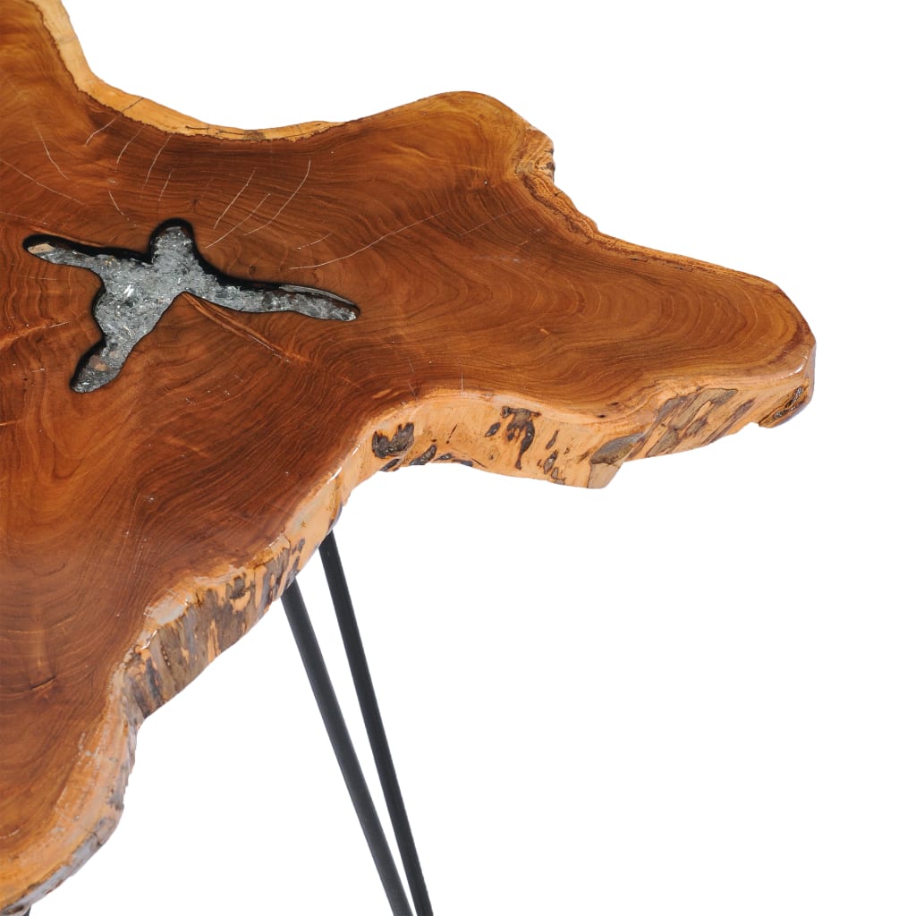 vidaXL Konferenční stolek 70 x 45 cm masivní teak a polyresin