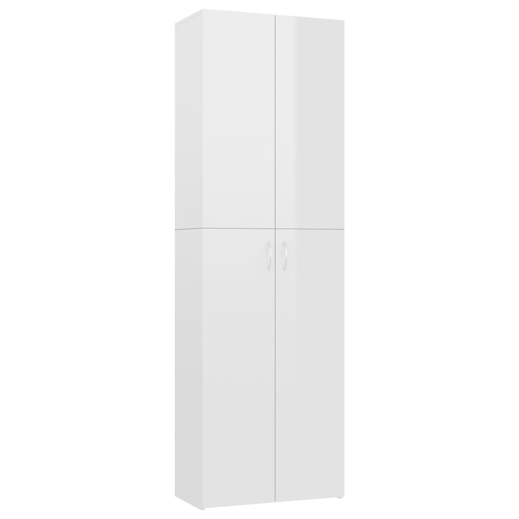 vidaXL Kancelářská skříň bílá vysoký lesk 60 x 32 x 190 cm dřevotříska