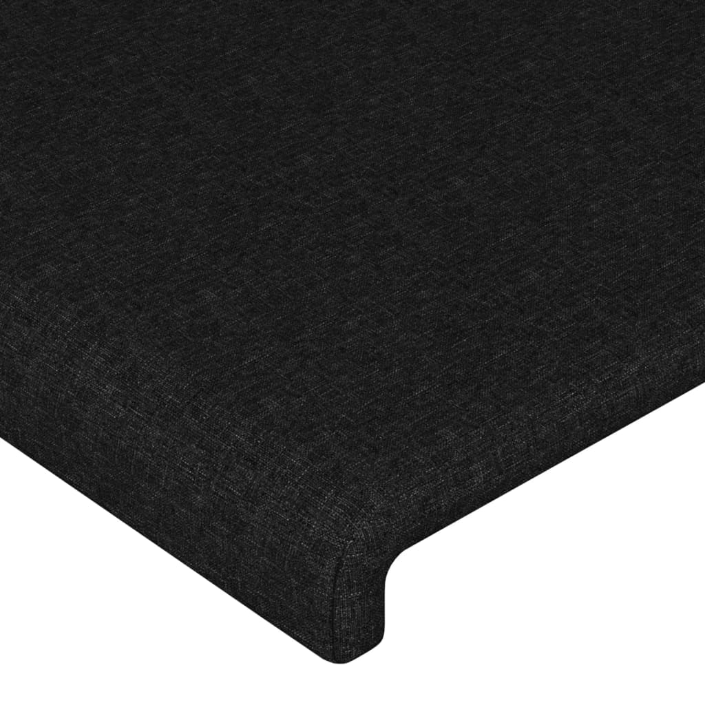 vidaXL Rám postele s čelem černý 140x190 cm textil