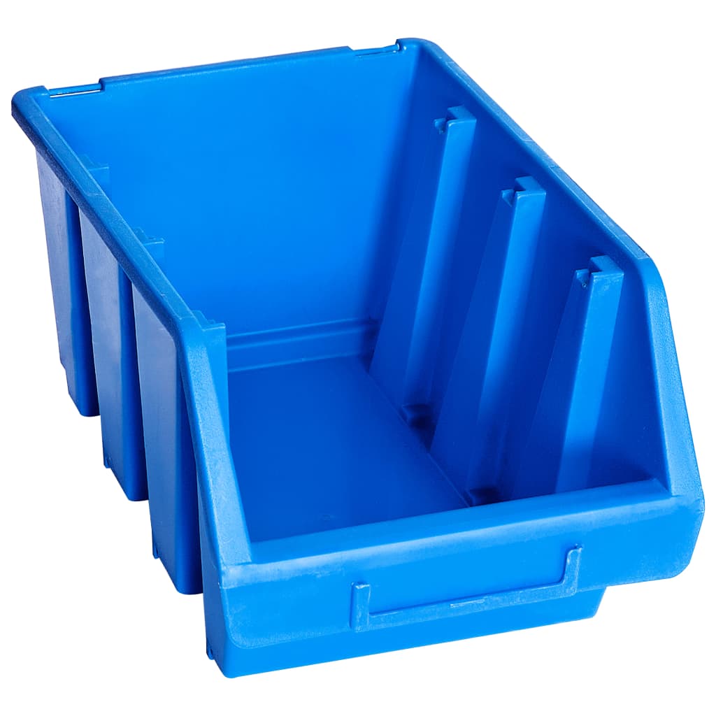 vidaXL Stohovatelné úložné zásobníky 20 ks modré plast