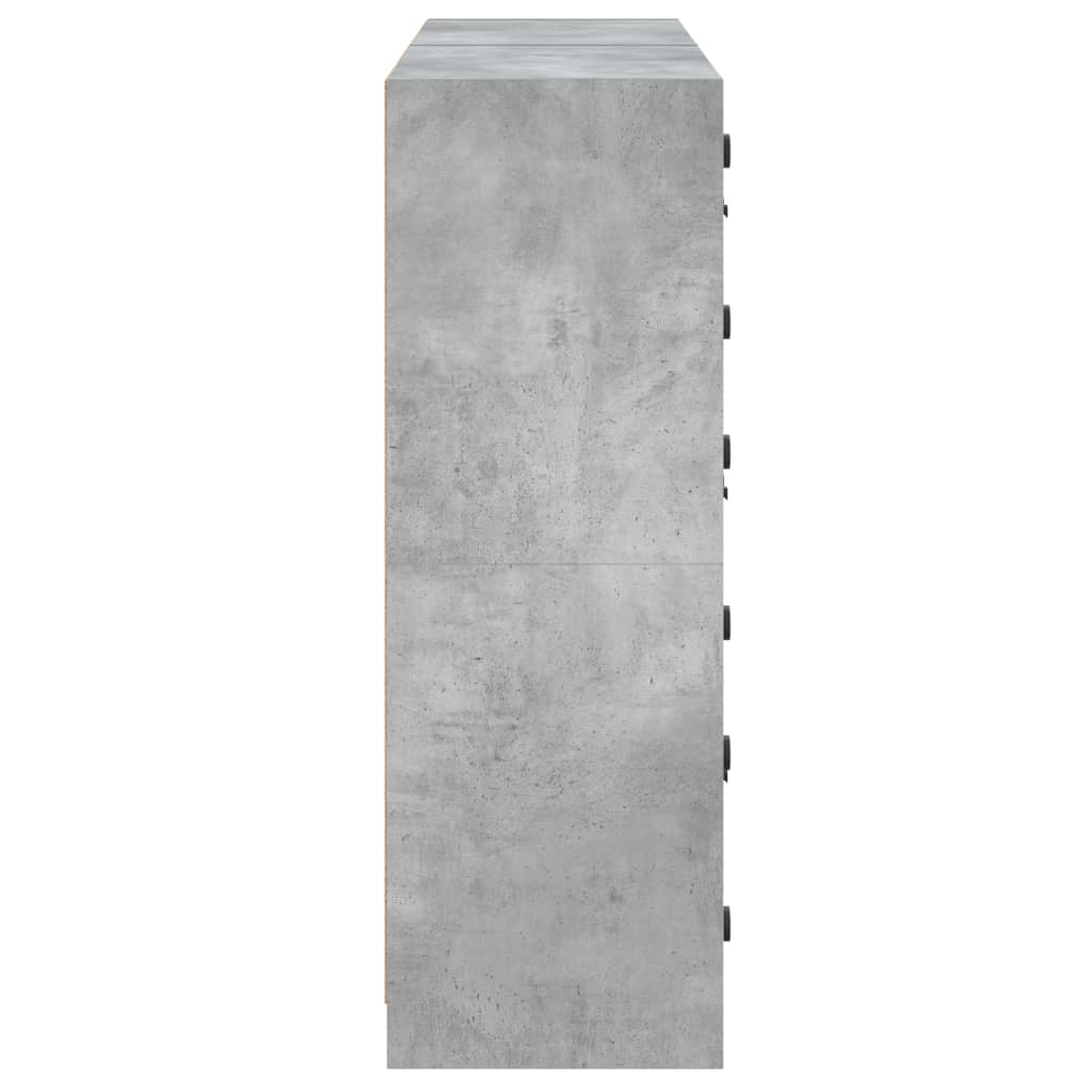 vidaXL Knihovna s dvířky betonově šedá 136x37x109 cm kompozitní dřevo