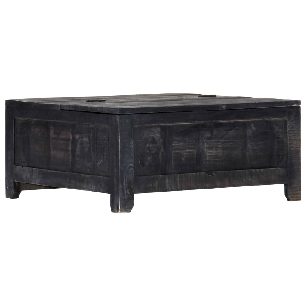 vidaXL Konferenční stolek černý 65 x 65 x 30 cm masivní mangovník