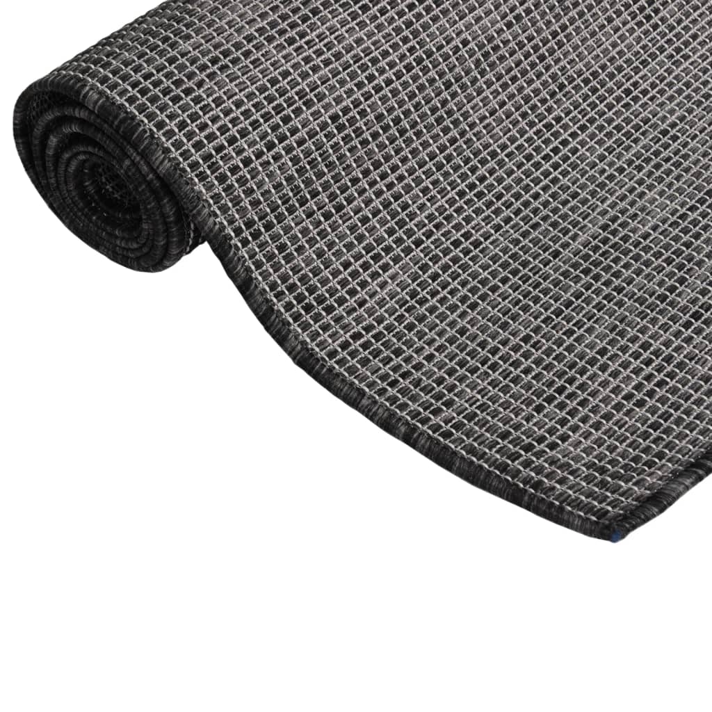 vidaXL Venkovní hladce tkaný koberec 200x280 cm šedá