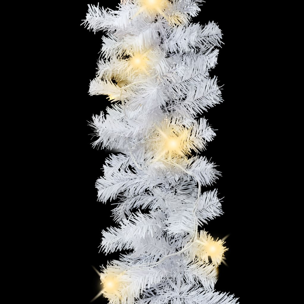 vidaXL Vánoční girlanda s LED světýlky 5 m bílá