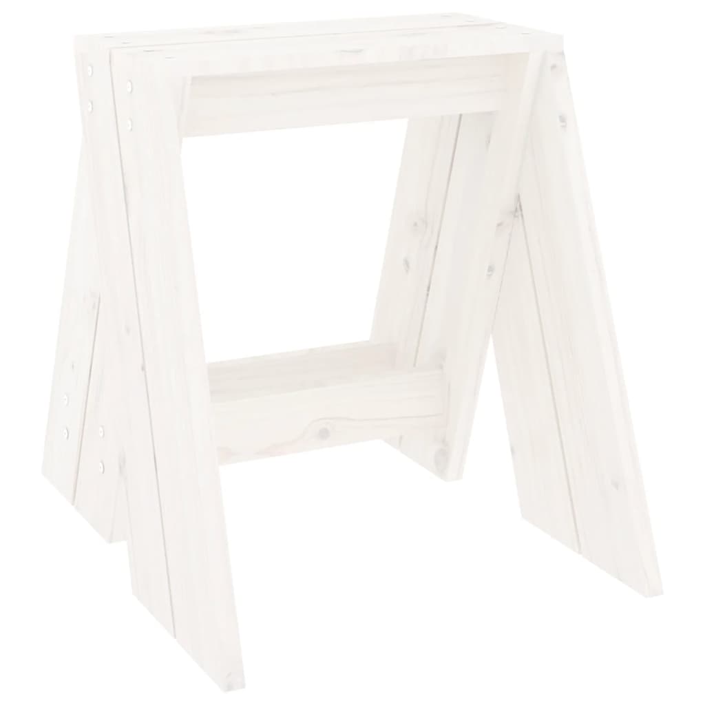 vidaXL Stoličky 2 ks bílé 40 x 40 x 45 cm masivní borové dřevo
