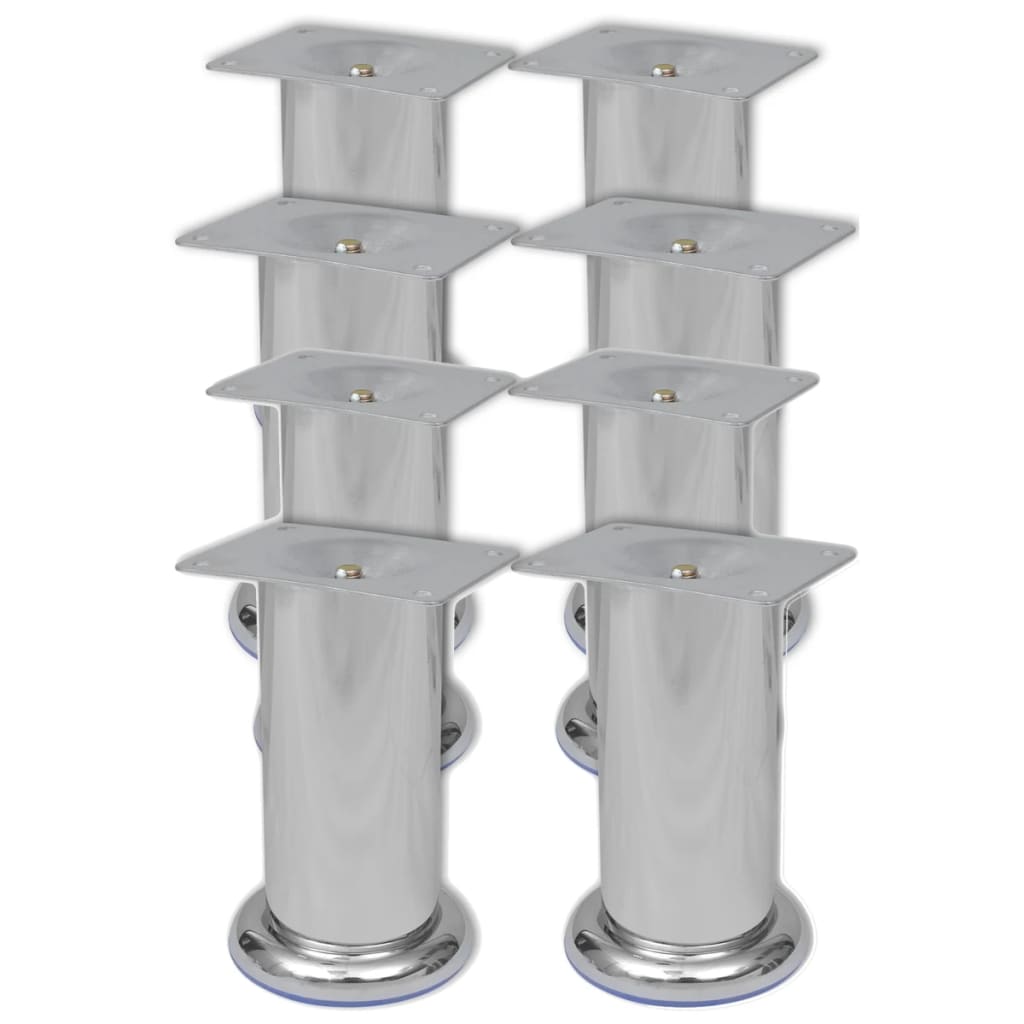 vidaXL Kulaté nohy k pohovce 8 ks chrom 120 mm