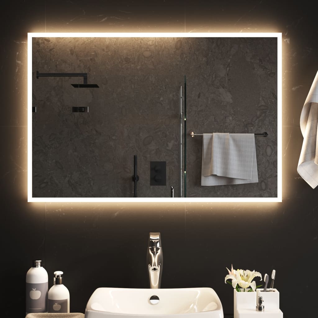vidaXL Koupelnové zrcadlo s LED osvětlením 90 x 60 cm