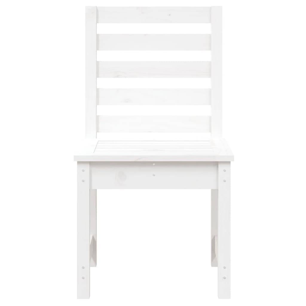 vidaXL Zahradní židle 2 ks bílé 40,5x48x91,5 cm masivní borové dřevo