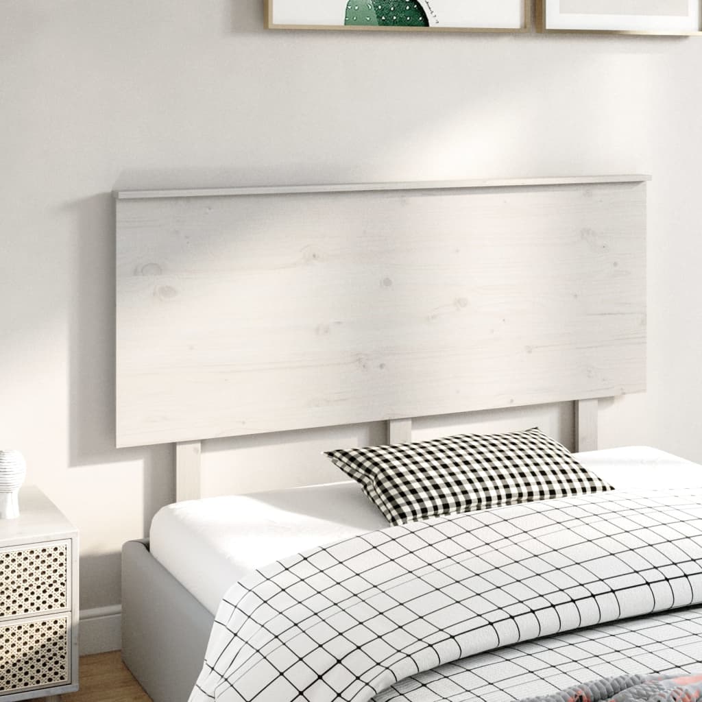 vidaXL Čelo postele bílé 144 x 6 x 82,5 cm masivní borovice