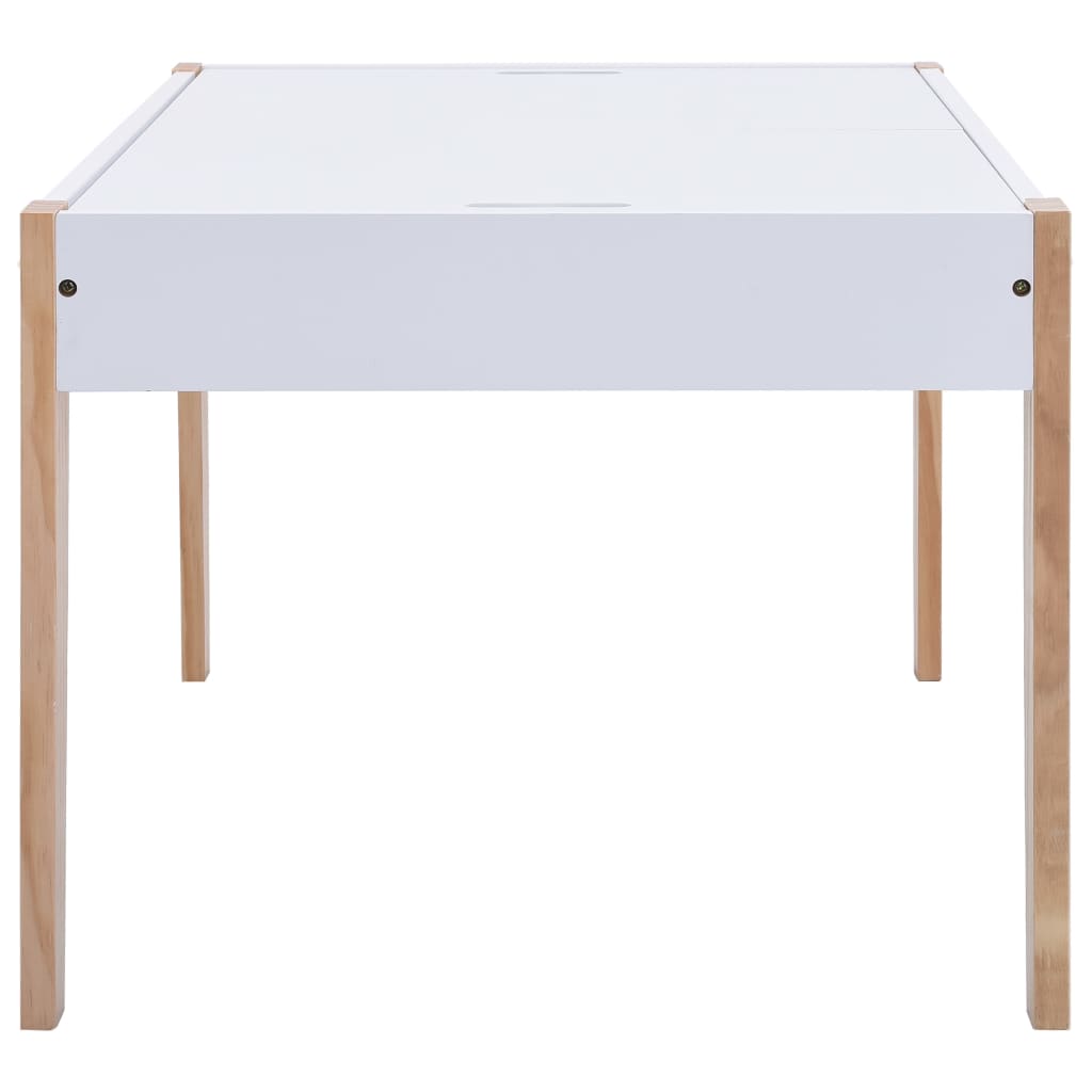 vidaXL 3dílná sada dětského tabulového stolu a židlí černobílá