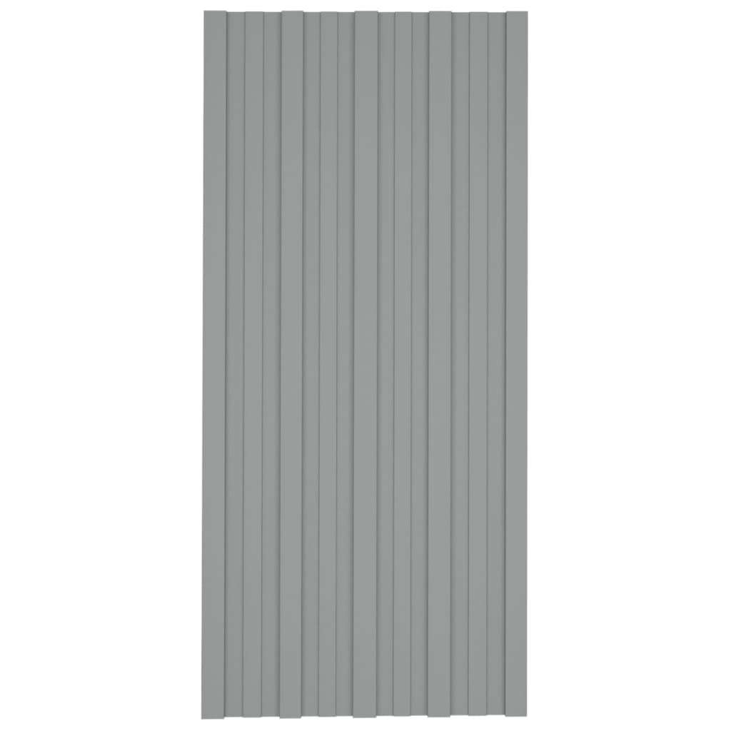 vidaXL Střešní panely 36 ks pozinkovaná ocel šedé 100 x 45 cm