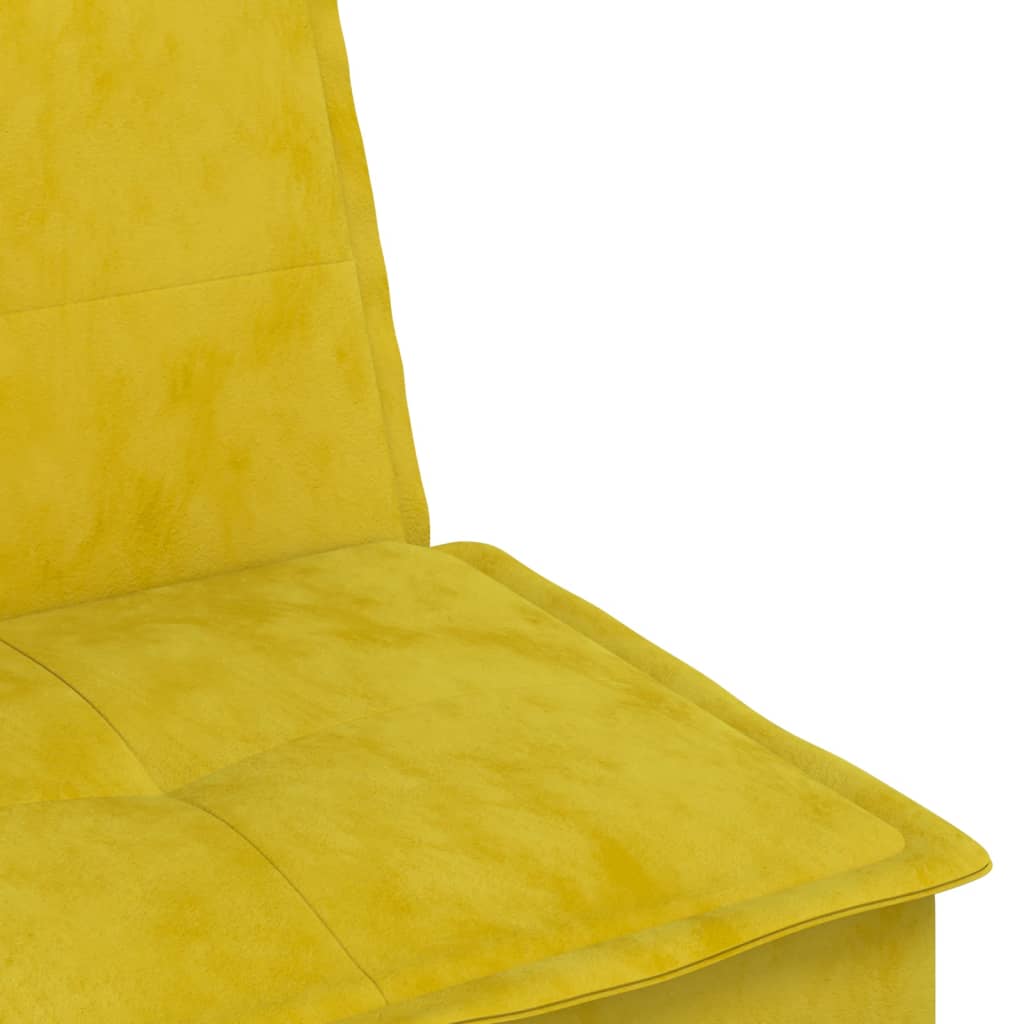 vidaXL Rozkládací pohovka ve tvaru L žlutá 255 x 140 x 70 cm samet