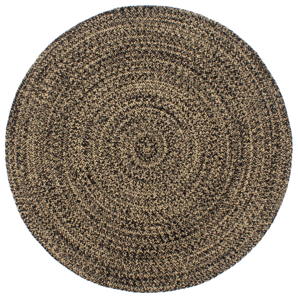 vidaXL Ručně vyrobený koberec juta černohnědý 210 cm