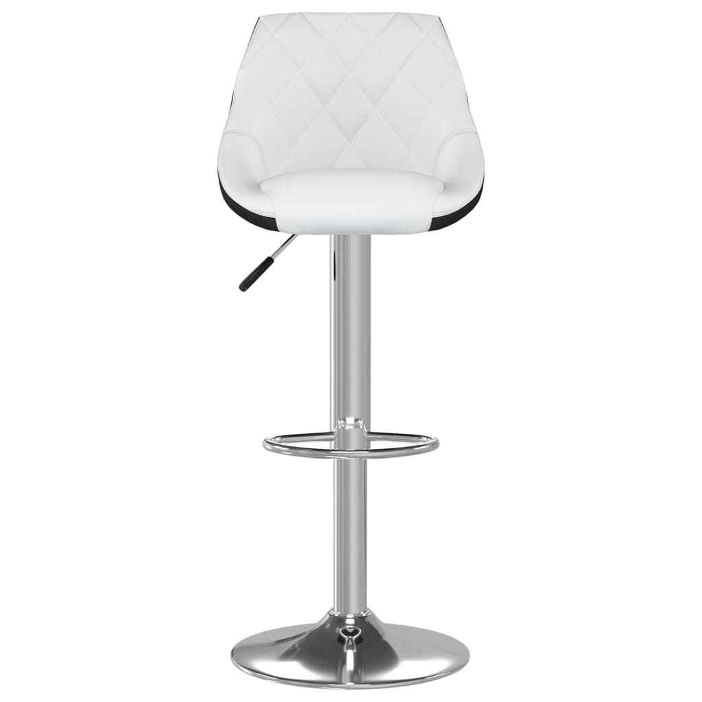vidaXL Barové židle 2 ks bíločerné umělá kůže